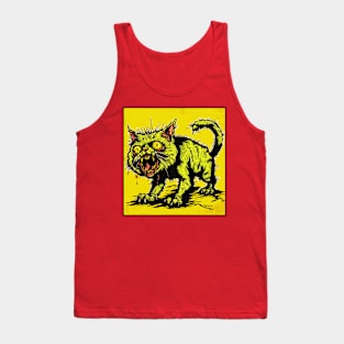 Creepy Cat Zombie Tank Top